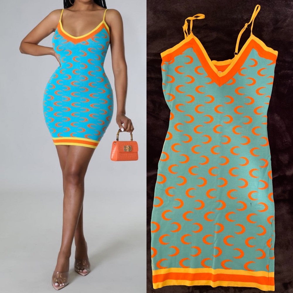 Teal Moon Love Mini Dress